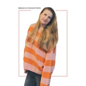 French Connection Cropped Wide Neck Sweater
